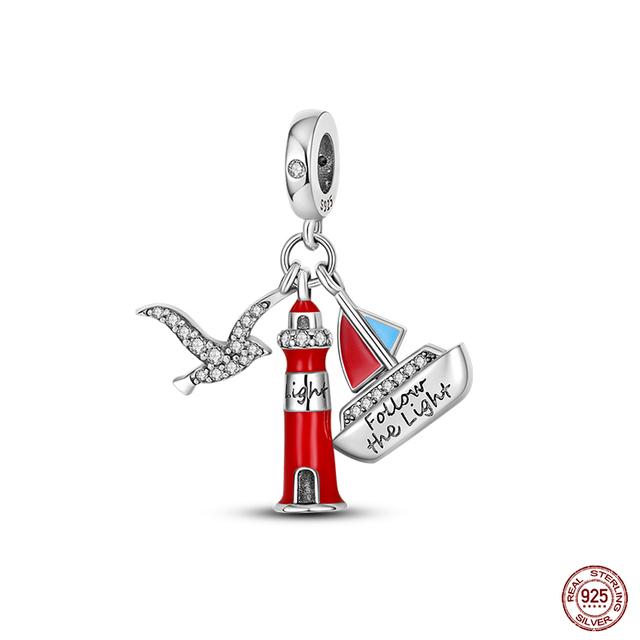 Новые стерлингового серебра 925 пробы красного цвета, подвески в форме сердца, бусины, ювелирные изделия на удачу, подарки