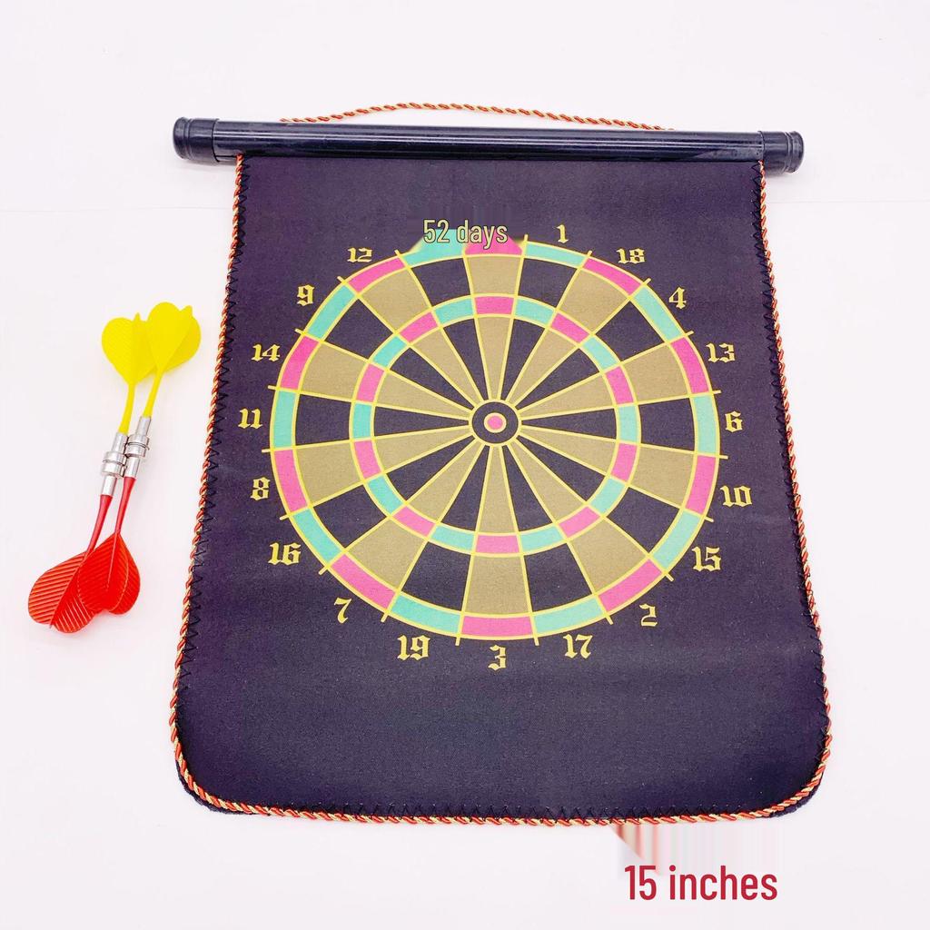 Double-Sided Magnetic Dartboard - 12", 15", 17" Portable Target for Adults & Students