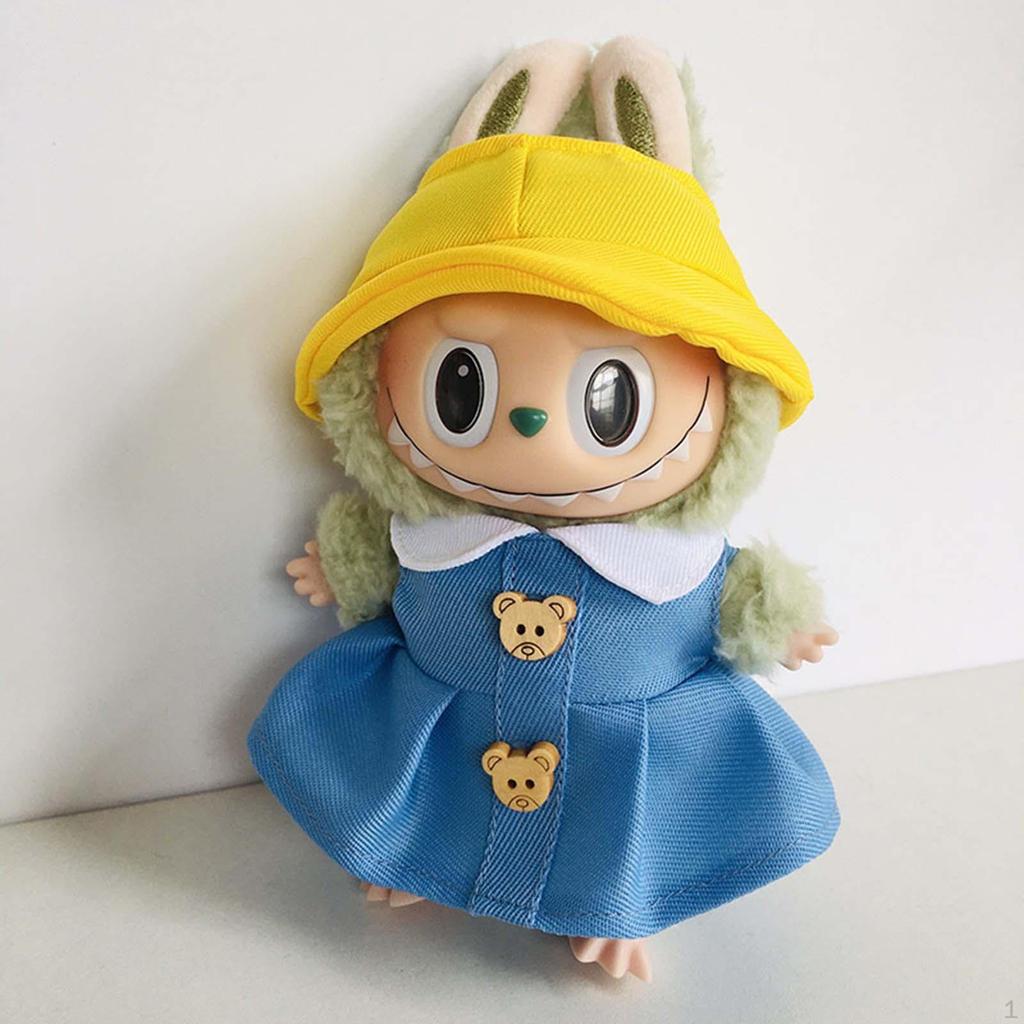 Plush Figure Toy Dress with Hat, Make Your Own Dolls Photo Props Clothing Imagination Up
