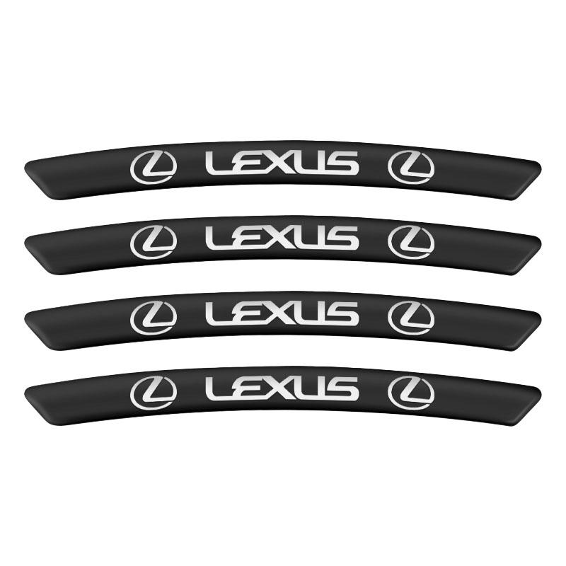 Interior Stickers 4pcs Car Styling Auto Wheel Hub Badge Tire Rim Stickers Accessories For Lexus LC RZ IS350 ES300 GS350 CT200h GRJ6