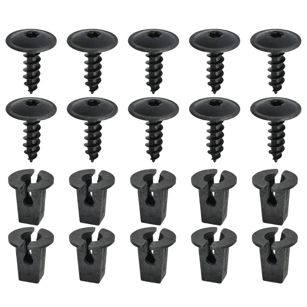 10pcs/20pcs/SetCar Bumper Clips Plastic Rivets Fasteners Screw Car Bumper F ender Black Rivet Car Fastener Clips Repair Parts