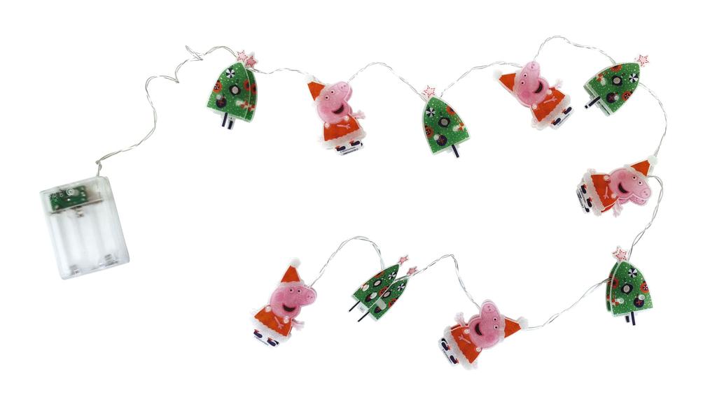 Arditex PP14021 EONE-Peppa Pig Christmas String Light with 10 Warm LEDs - 165cm.