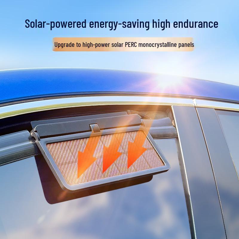 Solar-Powered Car Exhaust Fan: Summer Interior Cooler & Air Circulator