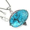 Necklace Tibetan Turquoise Gemstone Handmade Antique Silver Jewelry 2"