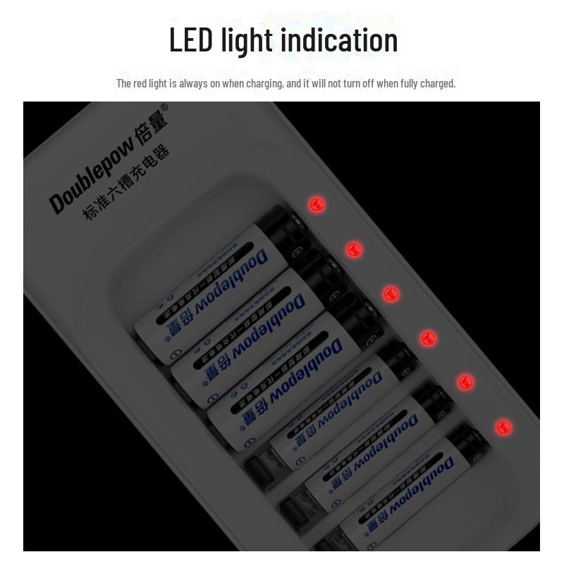 Зарядное устройство на 6 слотов для аккумуляторов AA/AAA 1,2 В NiMH