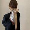 Classic French Silk Scarf: Retro Headband & Hair Ribbon for Women