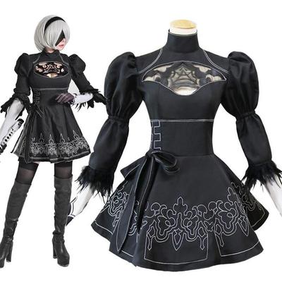 Сексуальный костюм Nier Automata для косплея Yorha 2B, костюм для игр на Хэллоуин, женские костюмы для ролевых игр, костюмы для девочек и женщин, аниме, ролевые игры, нарядное платье для вечеринки