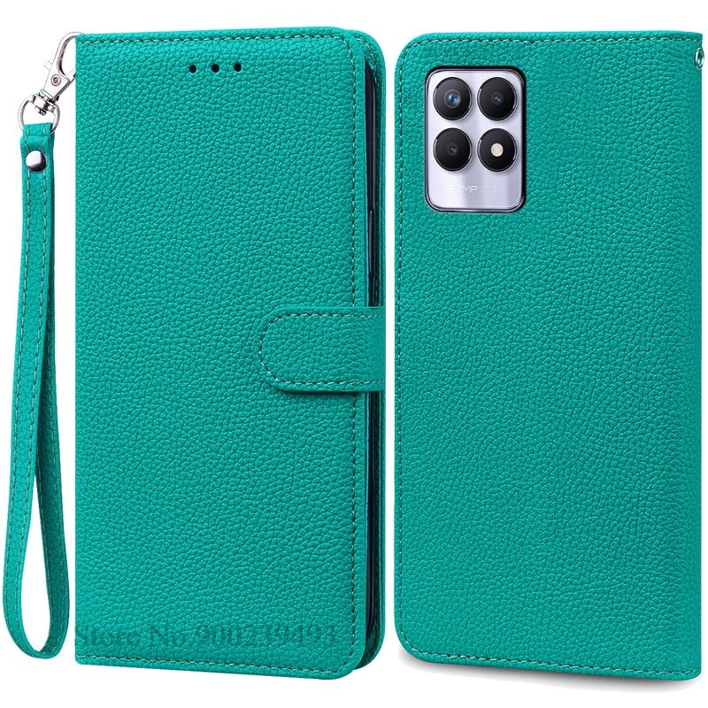 Case For Realme 8i Case Soft Silicone Wallet Flip Leather Case For Realme 8i Phone Case Realme 8 I Cover Coque Fundas