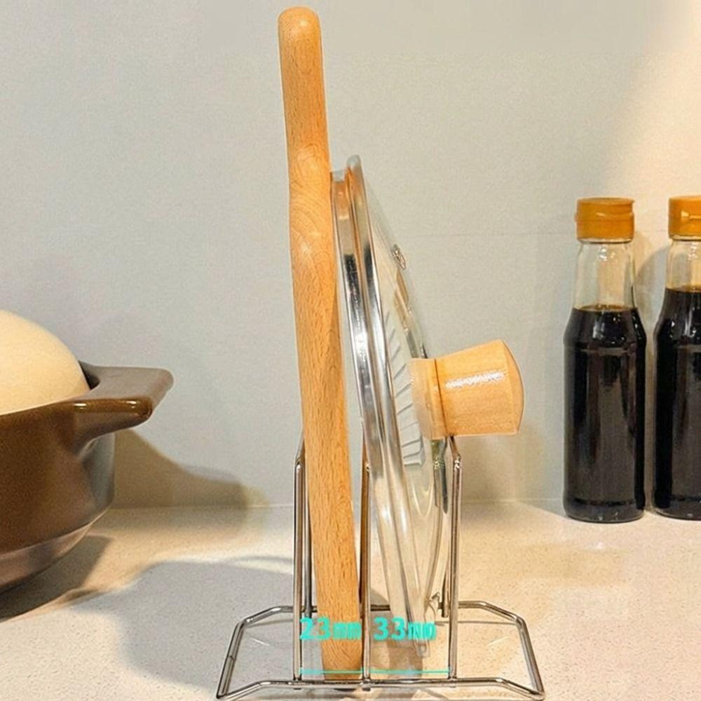 Non-Slip Chopping Board Holder Space Saving Pot Pan Lid Holder  Kitchen Storage