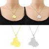 Chic Punjab Map Pendant Clavicular Chain Accessory Exquisite City Map Necklace Adornment for Daily Wear Dates Parties