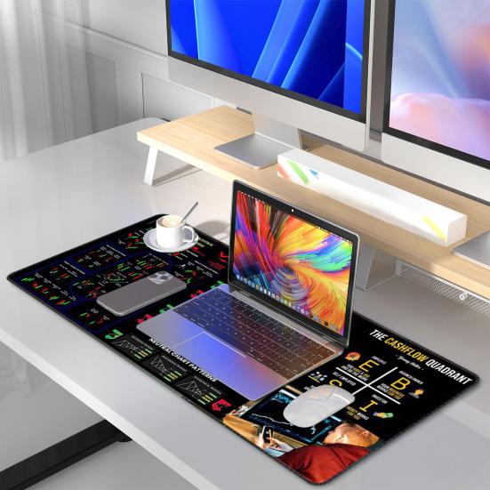 Коврик для игровой мыши Yousheng Large с прошитым краем, нескользящая основа, моющийся, простой в использовании, резиновый коврик для мыши и клавиатуры