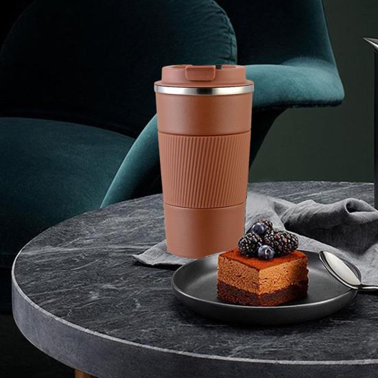 Mug Stainless Steel Leakproof Insulated Cup with Lid Hot Cold Drinks Tumbler Reusable Thermal Cup