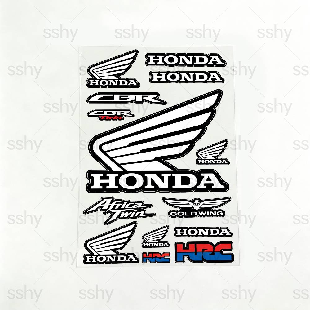 ДЛЯ HONDA RACING Долговечная Водонепроницаемая Светоотражающая Наклейка Скрывающая Царапины Подходит для Мотоцикла Автомобиля Шлема Холодильника Стакана для Воды Наклейки