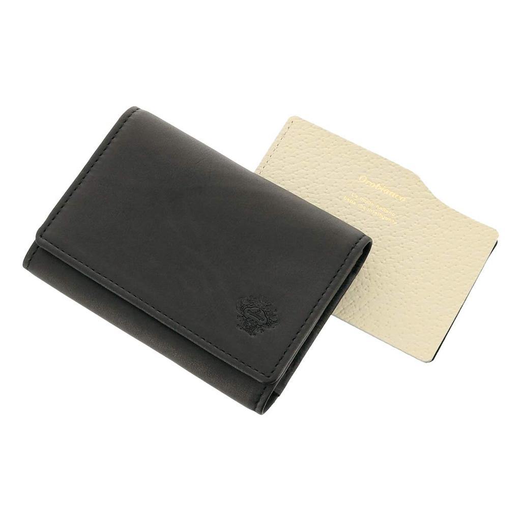 Orobianco Business Card Case with Branded Gift Wrapping Large Made In Black Shopper, Available, Capacity, Men's, ORS-040909, Japan, Leather,