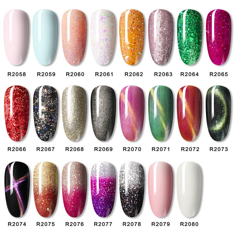 ROSALIND MINI 7 мл гель-лак для ногтей с вспышкой, долговечная основа «кошачий глаз», матовое верхнее покрытие, УФ-светодиод для дизайна ногтей