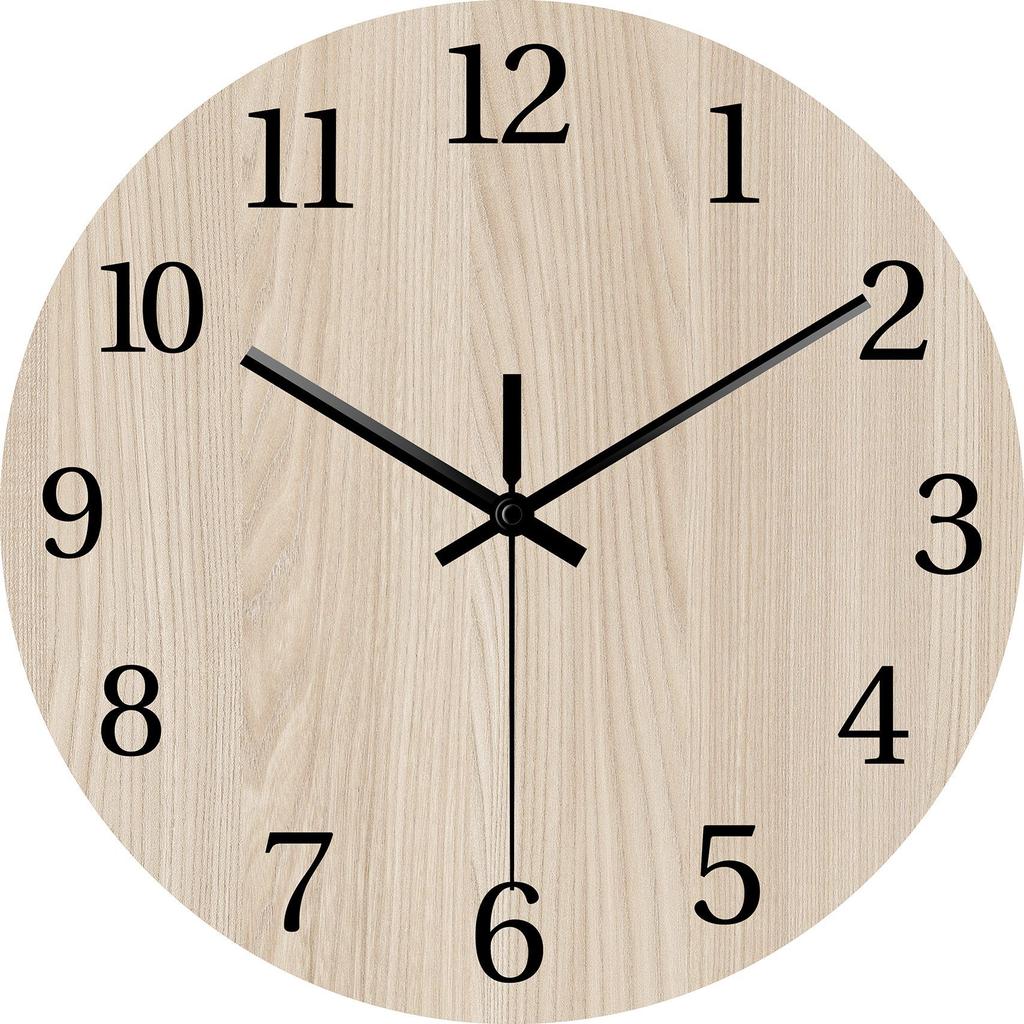 Креативные МДФ часы с текстурой дерева Простые Скандинавские Модные Декоративные Бесшумные Круглые для Гостиной