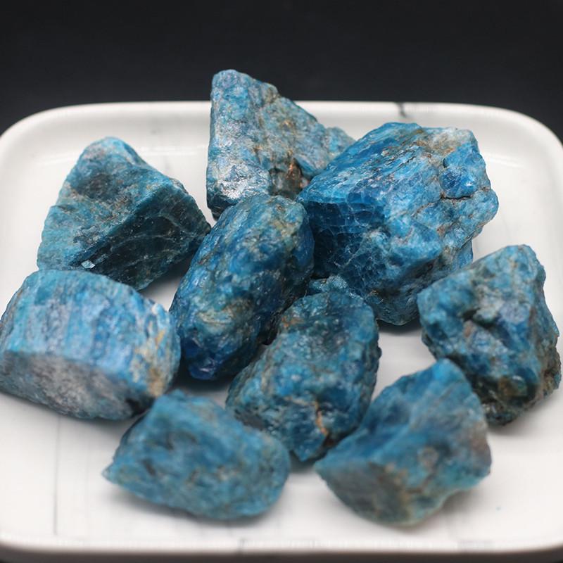 Collection Natural Apatite Blue Gemstone Mineral Specimens Rock Gift Decorate