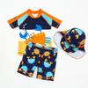 Baby Toddler One Piece Zip Sunsuits with Sun Hat Infant Beach Swimsuit