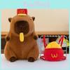 Capybara Plush Creative Toy Hat Fries Backpack Stretchable Poseable Kids Gift