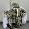 Костюм доспеха рыцаря тела средневековой нержавеющей стали свободный от ржавчины королевский полный с серебром