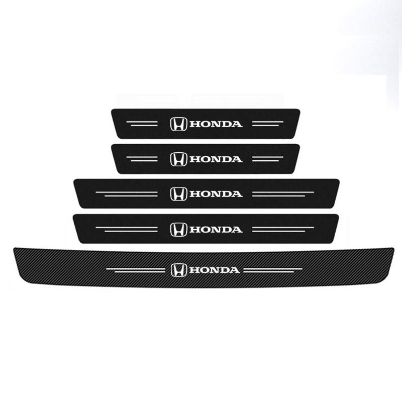 TR1-Car Door Sill Protector Trunk Bumper Threshold Sticker for Honda Accord CRV Jazz Pilot Civic HRV City Odyssey Crosstour URV CITY