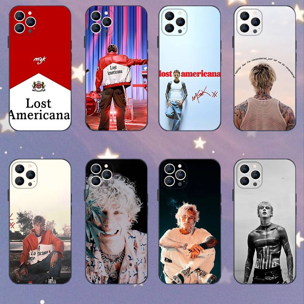 MGK LOST A-AMERICANA Черный Мягкий Чехол Для iPhone 17 13 14 15 11 16 12 Pro Max Pro Max Plus E Air Mini Чехол-Оболочка для Телефона