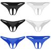 Mens Low Rise Lingerie Thong Open Front Pouch Design Bold Ring Accent Jockstrap Underwear