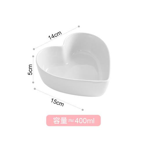 Heart Shaped Bowl Love Heart Ceramic Steamed Egg Bowl Candy Color Dessert Salad Plate 7 Inch Cake Fruit Plate Kitchen Tableware
