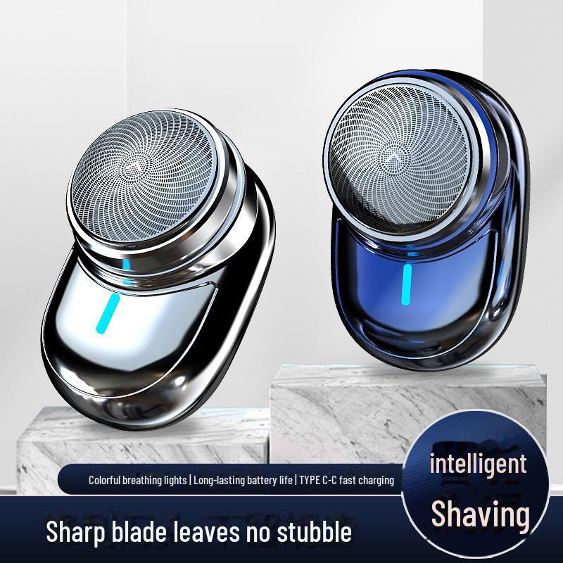 Модернизированная портативная перезаряжаемая мужская электробритва с цветной подсветкой