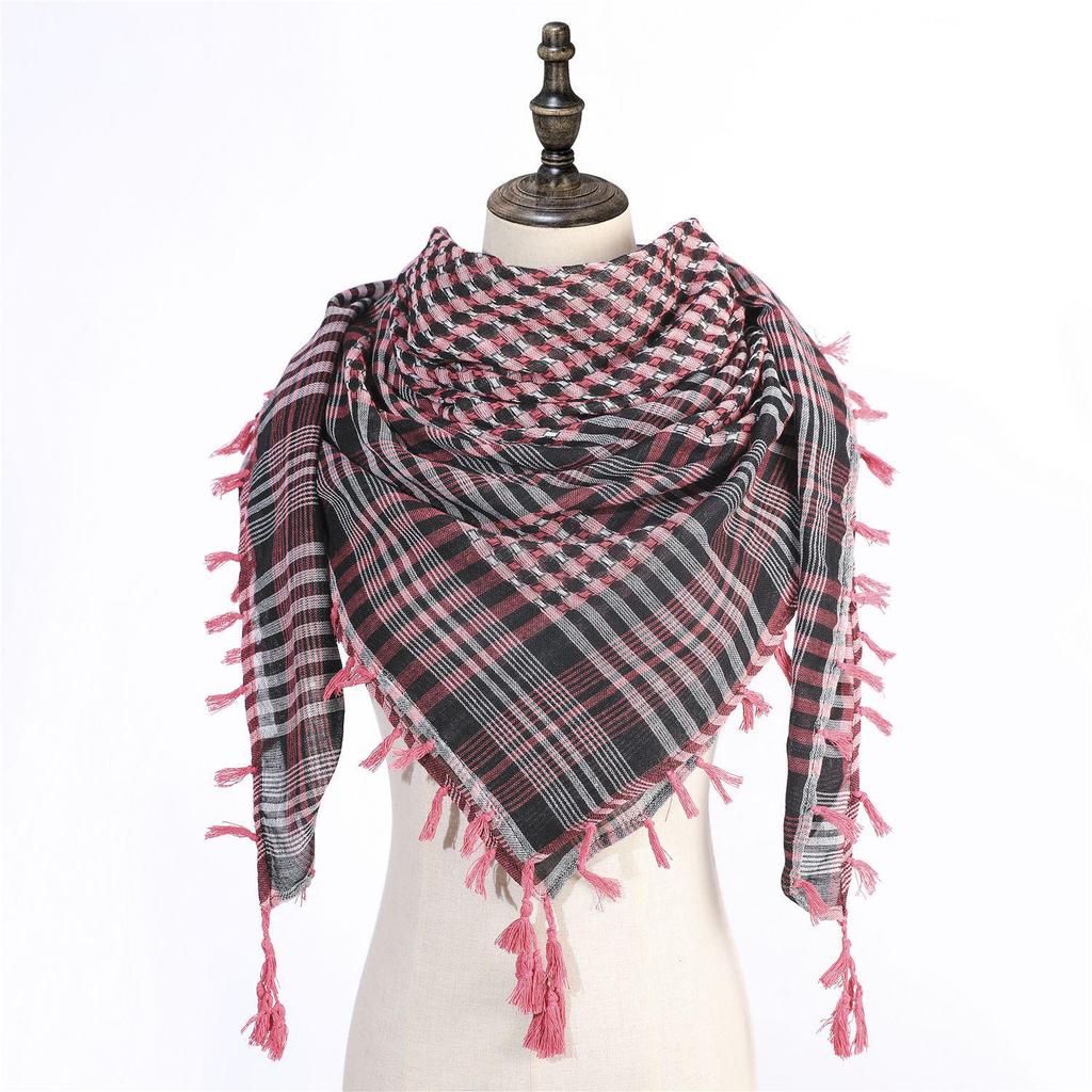 Popular Men's Arafat Keffiyeh with Tassels – Hot Middle East Style, In Stock