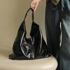 Large Capacity Silver Bags for Women and Designer Luxury Brand Shoulder Shopping Handbags New In Soft Tote PU Leather