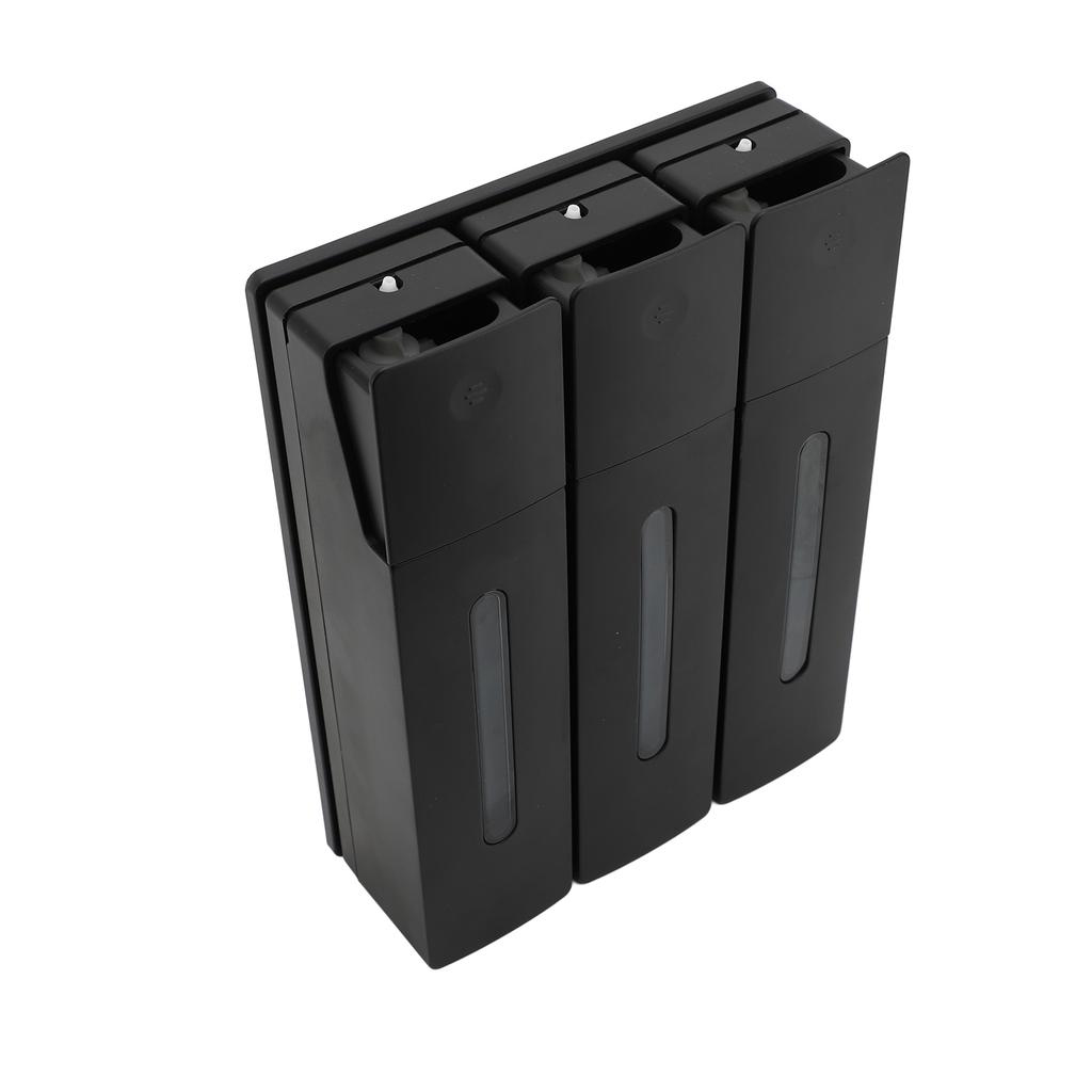 Press Liquid Soap Dispenser 400ML 3 Chamber Wall Mounted Bathroom Shower Hair Wash Liquid Bottle