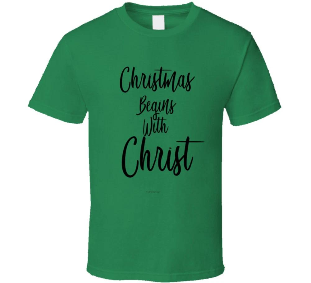 Christmas Begins With Christ Christian Holiday Gift T Shirt Mens Kids Womens Boys girls children