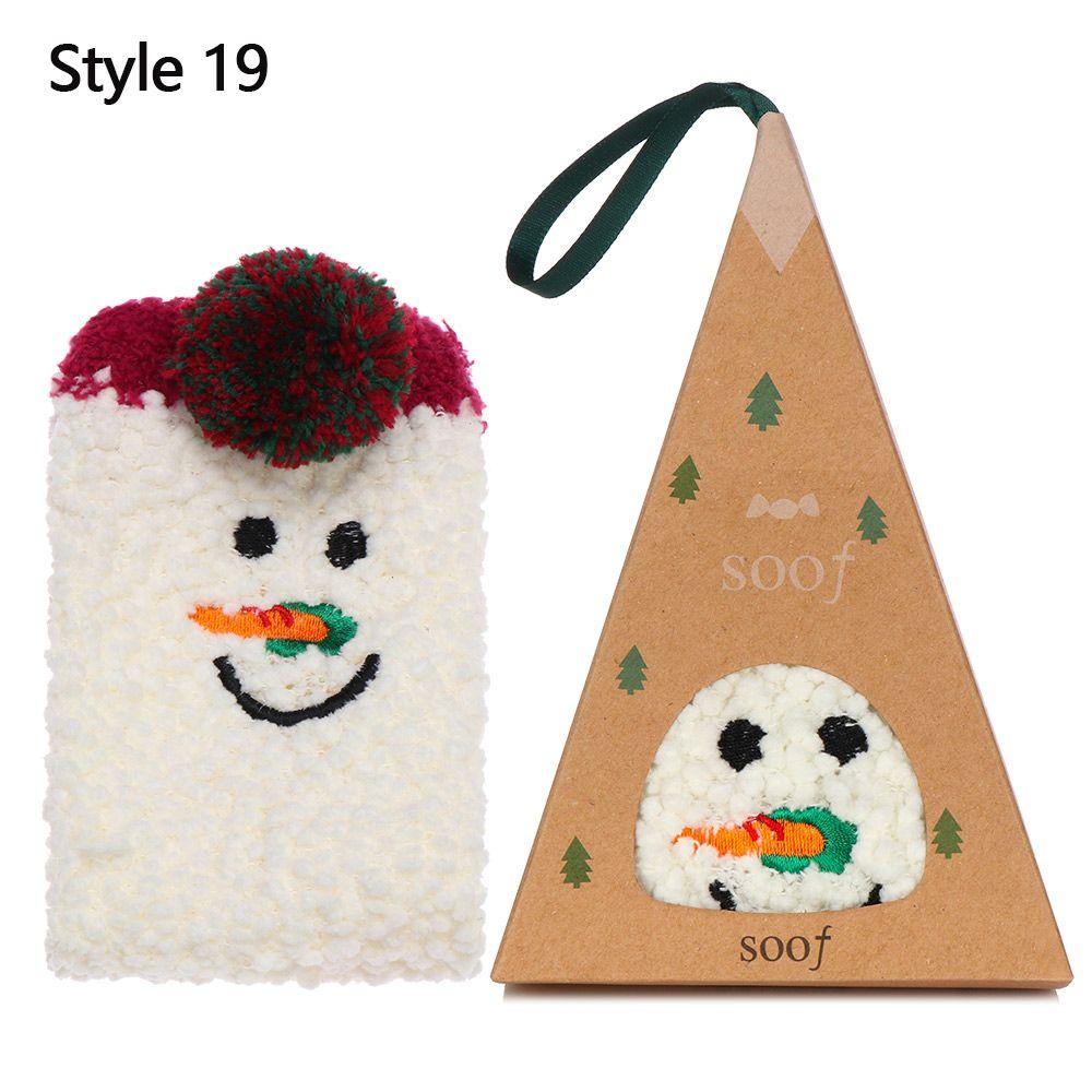 Нескользящие 3D Пушистые Зимние Теплые Подарочные Носки с Коробкой Напольный Чулок Коралловый Флис Носок Рождественские Носки