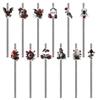 Halloween Theme Gothic Style Paper Straw Party Drink Disposable Decorative Straw Supplies