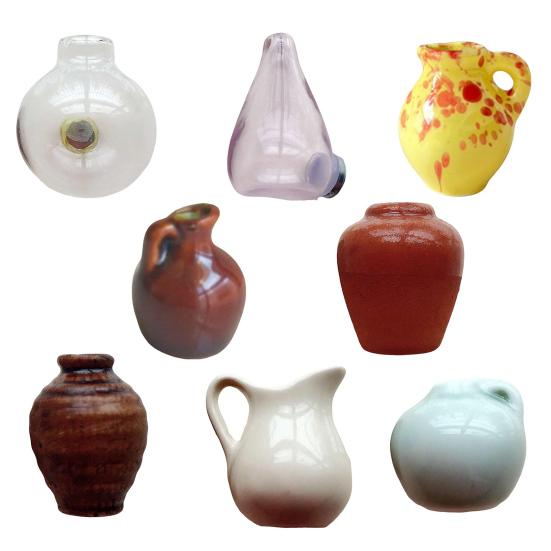 Керамическая ваза для цветов, магнит на холодильник, 3D-ваза с растениями, магнит на холодильник, домашний офис, кухонный шкафчик, мини-симуляция, ваза, украшение