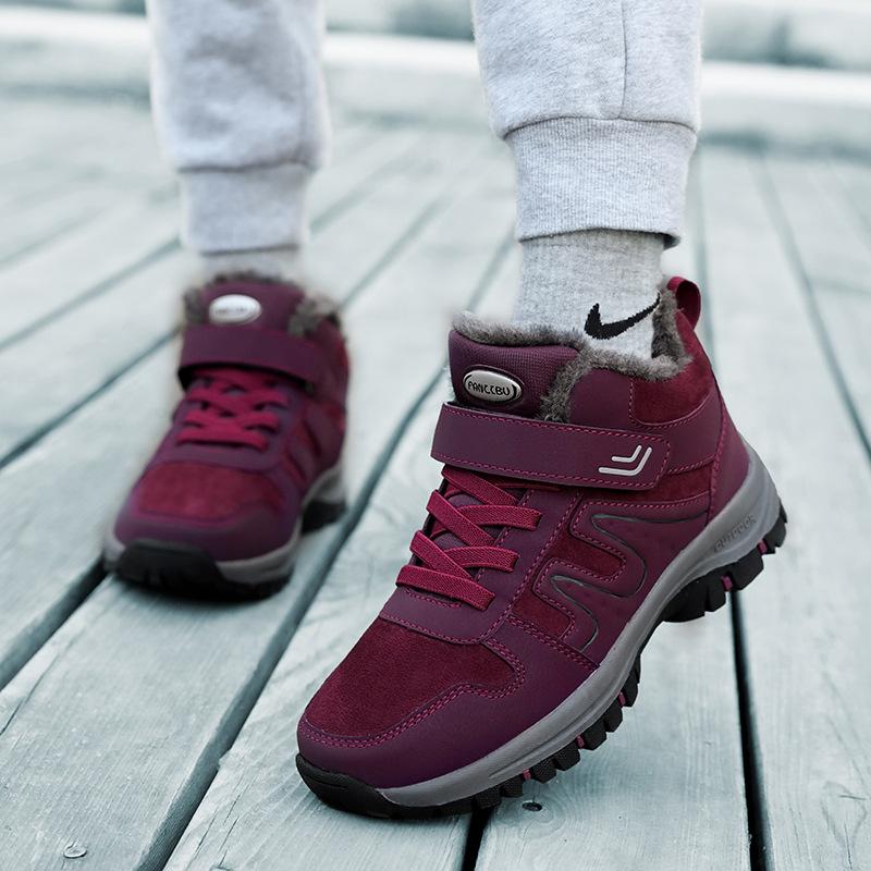 Elderly Shoes Men's Non-slip Soft Sole Middle-aged and Elderly Walking Shoes Winter Velvet Cotton Father Shoes Versatile Mother Shoes Women's Cotton