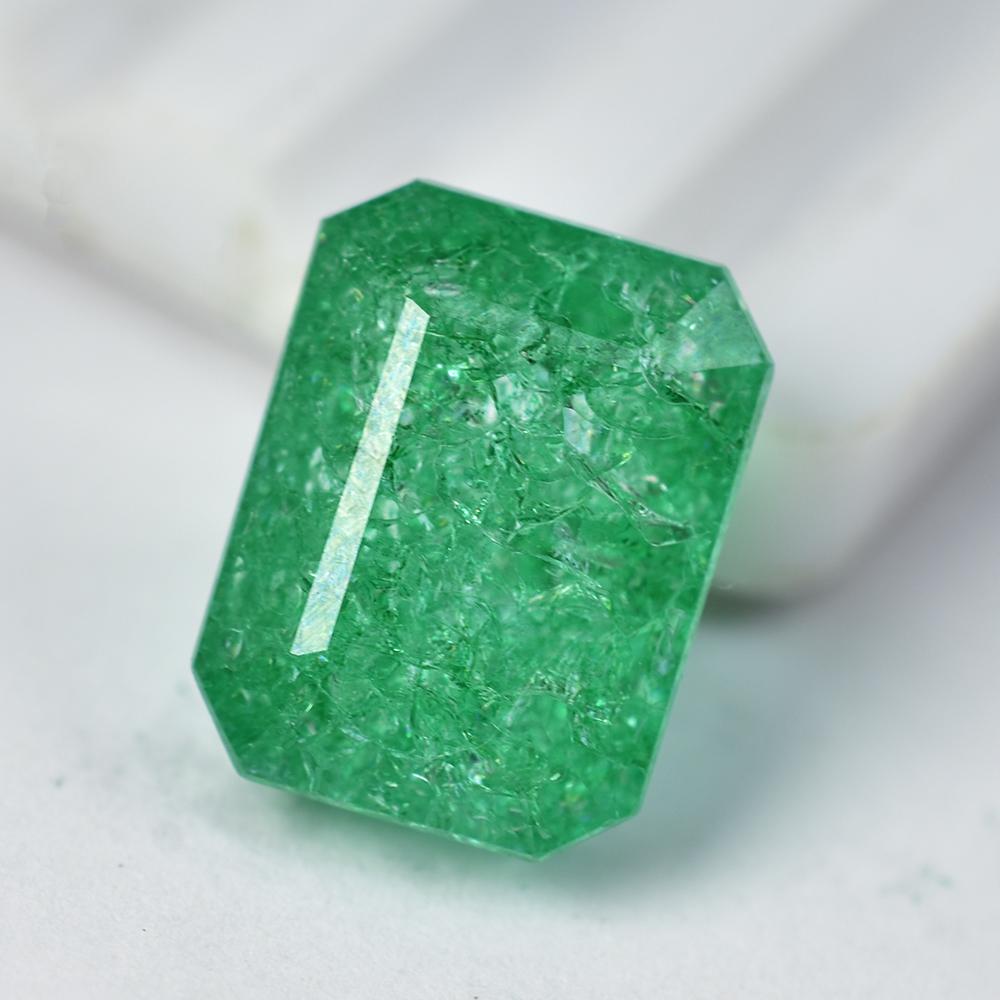 Natural Green Emerald Loose Gemstone Emerald Cut 20.3 ct Unique Stone for Jewelry Making and Crafts