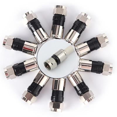 10 шт. Rg6 F-тип компрессионный 2,7 см высококачественный защелкивающийся разъем-заглушка