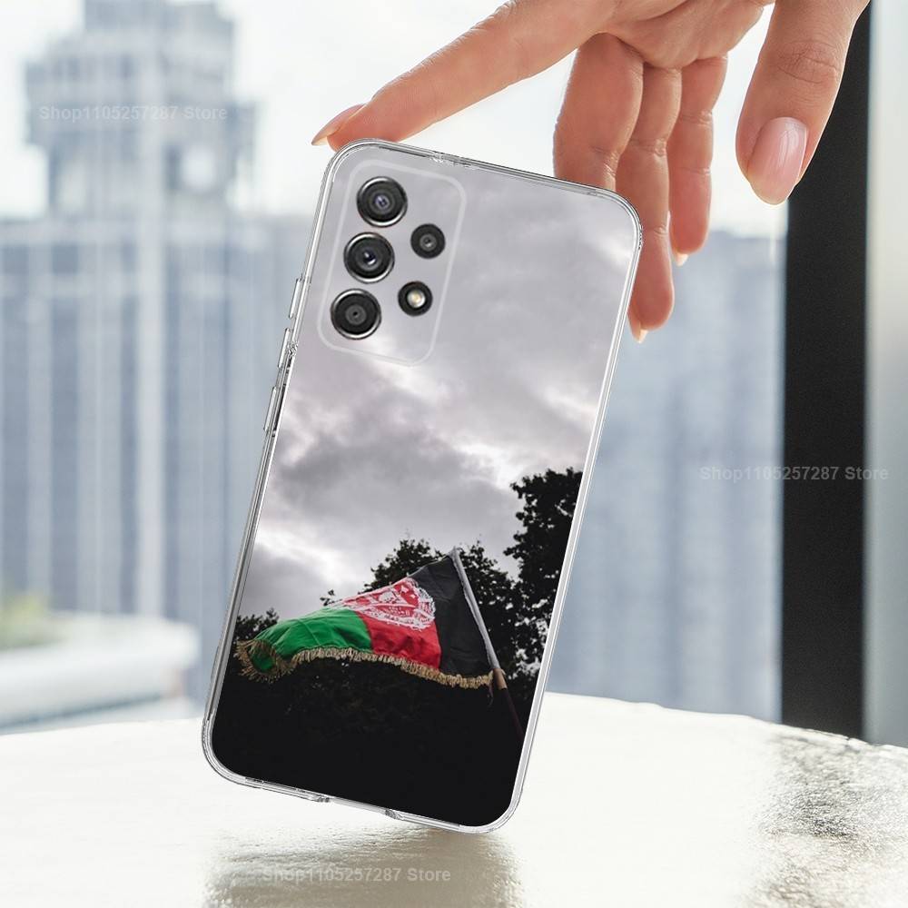 Флаг Афганистана Арт Телефон Для Samsung A30,71,51,S20,10,9,Ultra,FE,Lite, S21,23,22,Plus, Прозрачный, Силиконовый Чехол