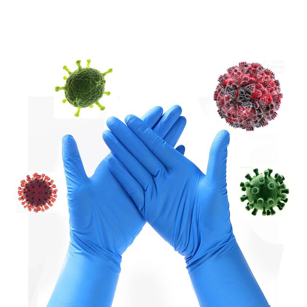 Резиновые удобные одноразовые механические нитриловые перчатки смотровые перчатки