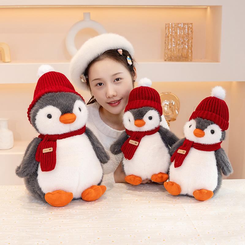 Милый милый шарф пингвин кукла плюшевая игрушка маленький пингвин кукла дети сопровождают успокаивающая подушка тряпичная кукла