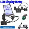 E-bike Display 24-48V Electric Bike LCD Display Meter Waterproof Electric Scooter Panel Screen for Mountain Electric Bike Parts