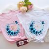Team Bride Top Future Bride Tshirt Bridal Shower Wedding Bachelorette Party EVJF Flower Wreath Tees for Women Single Farewell