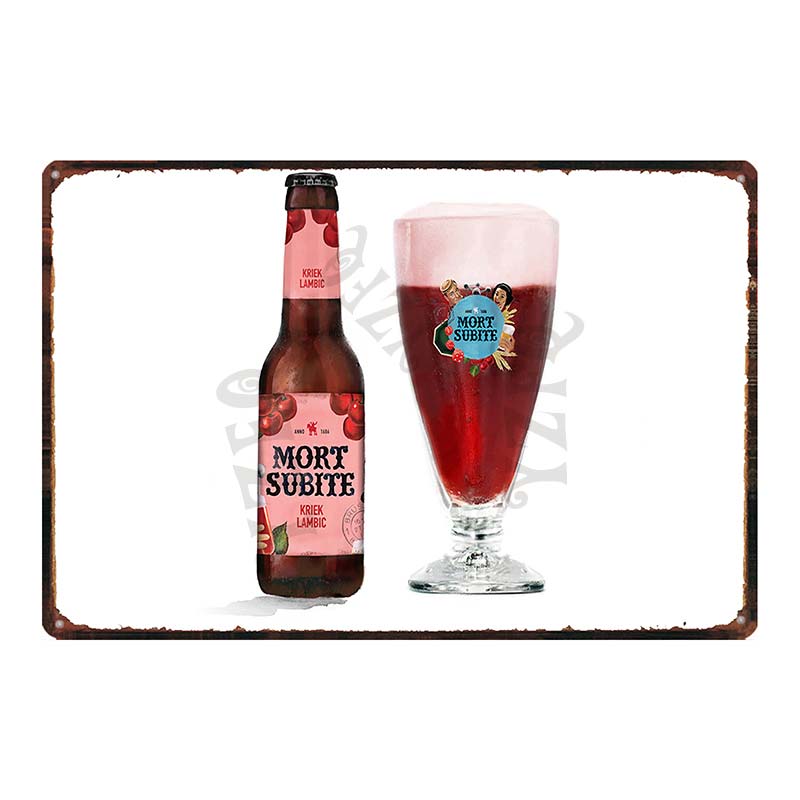 Металлическая жестяная табличка Beer Paix Dieu Mort Subite Ретро-постер Affligem Для стены Бар Паб Искусство Кухня Кофе Домашний декор 30X20СМ DU-8499B