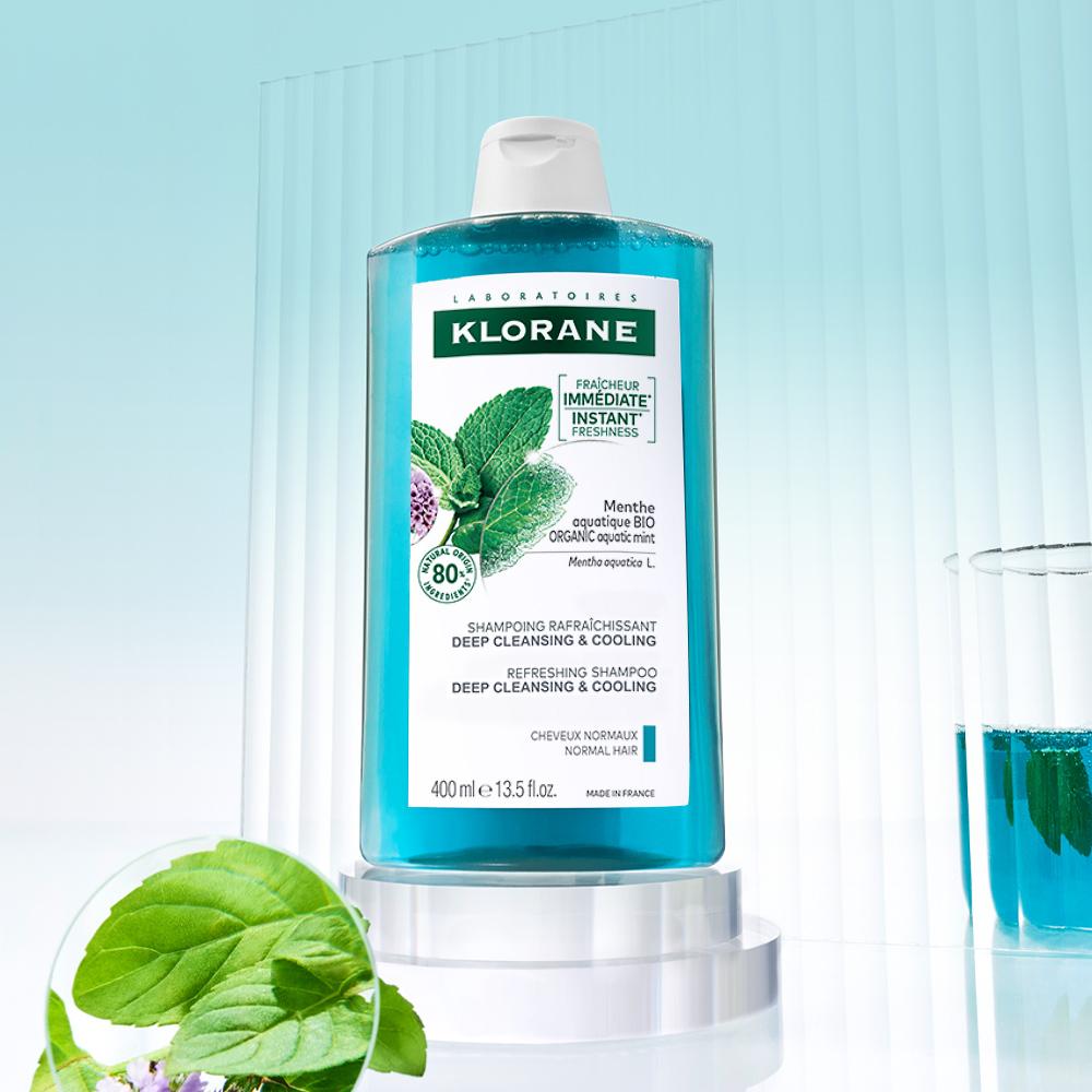 KLORANE Aqua Mint Охлаждающий шампунь для глубокого очищения 400 мл Bonobono Planning/Отдельный товар