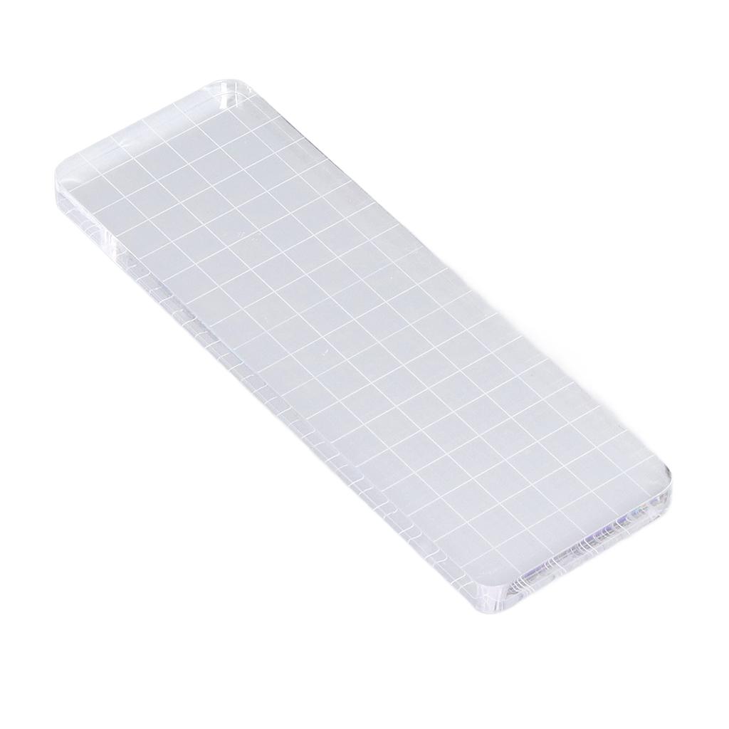 Акриловый блок 6x18 см безопасный круглый угловой дизайн прозрачные многоразовые прозрачные штампы для блокнота