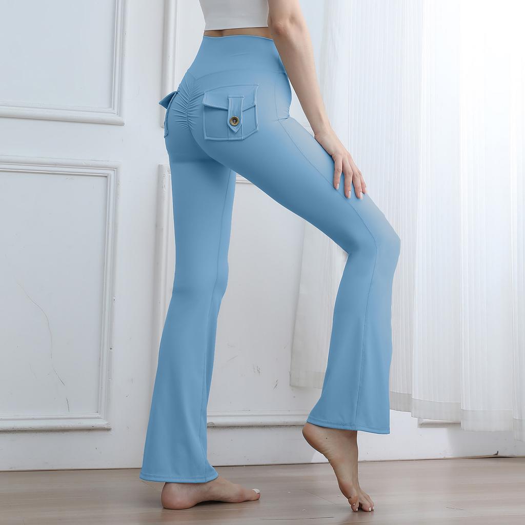 Новые повседневные рабочие штаны для йоги, длинные брюки, облегающие спортивные брюки для поднятия бедер, одежда для йоги, фитнес-брюки для женщин