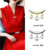 Creative Anti-Light Brooch, Korean Version Of Fashionable Simple Coat Cardigan Pearl Hanger Brooch Pin