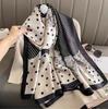 180*90CM Fashion Dustproof Big Bandanna Popular Satin Finish Silk Shawls Scarves Luxury Print Sunscreen Beach Towel